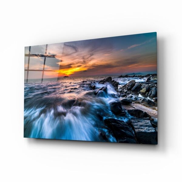 Sonsuz Deniz Cam Tablo