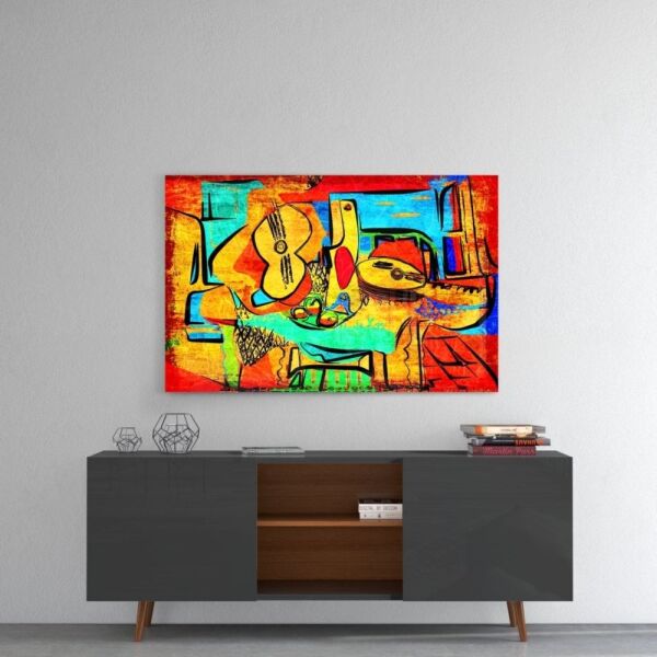 Soyut Çello Cam Tablo