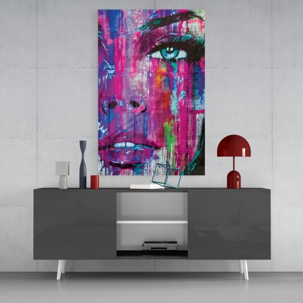 Kadın Gözü Cam Tablo