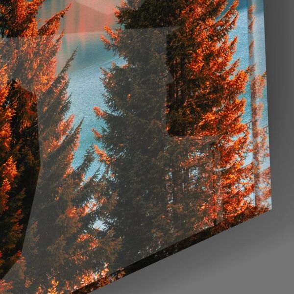 Göl Manzarası Cam Tablo