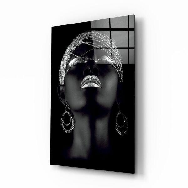 Gümüş Kadın Cam Tablo