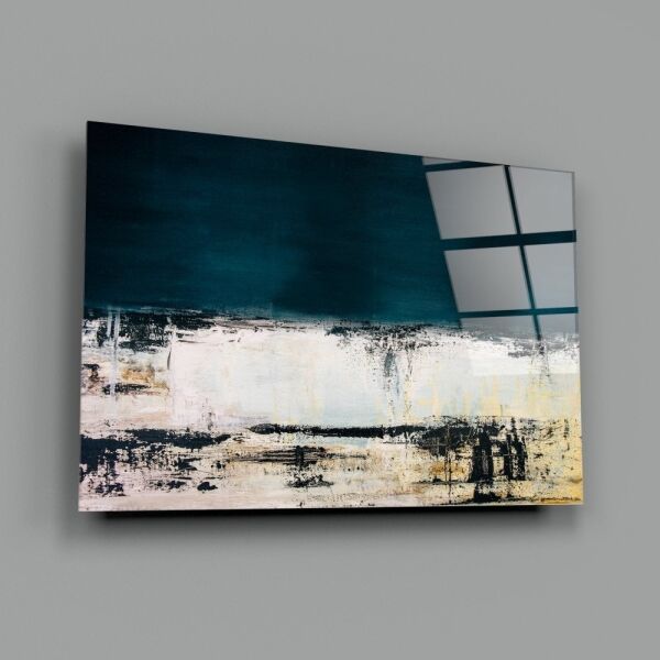 Soyut Renkler Cam Tablo