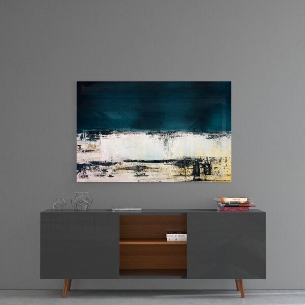 Soyut Renkler Cam Tablo