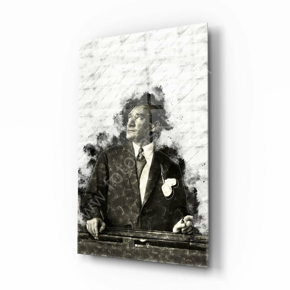 Atatürk Portre Cam Tablo