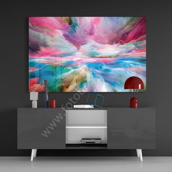 Rüyamdaki Bulutlar Cam Tablo