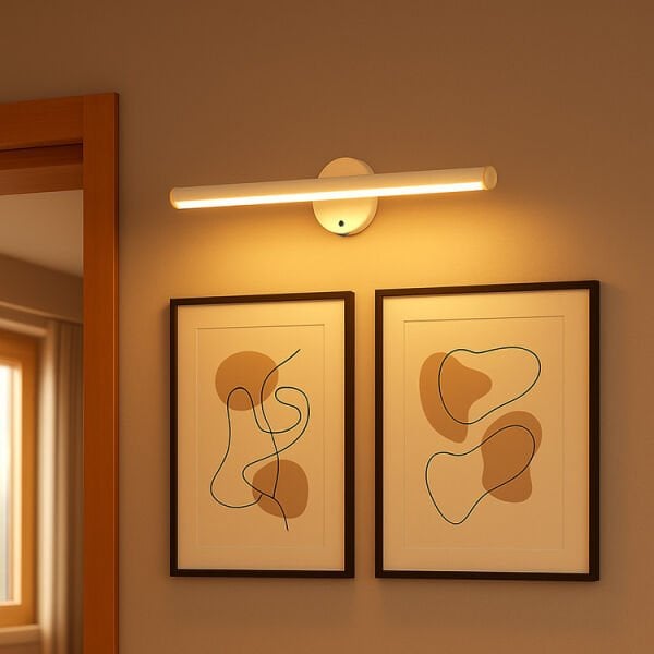 Sensörlü Yapışkanlı Kablosuz Günışığı Led Aplik Beyaz