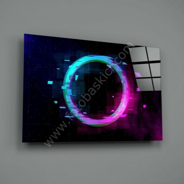 Neon Çember Cam Tablo