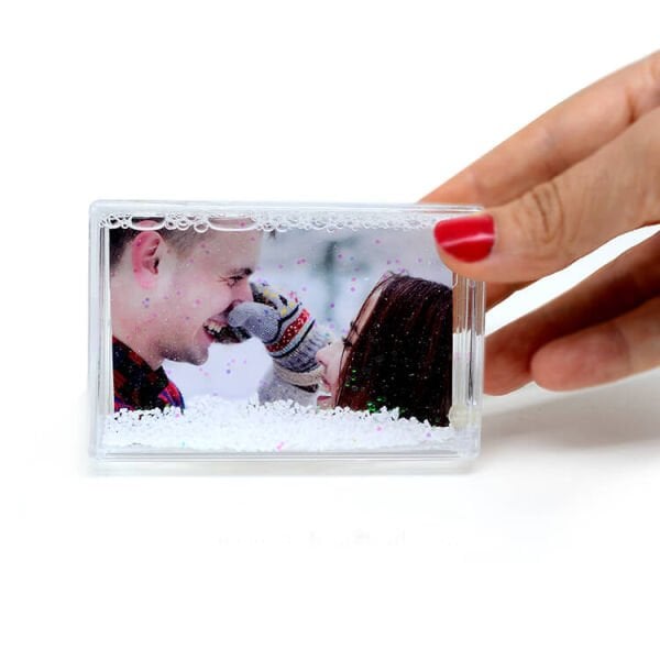 Dikdörtgen Fotoğraflı Kar Küresi 6x9 cm