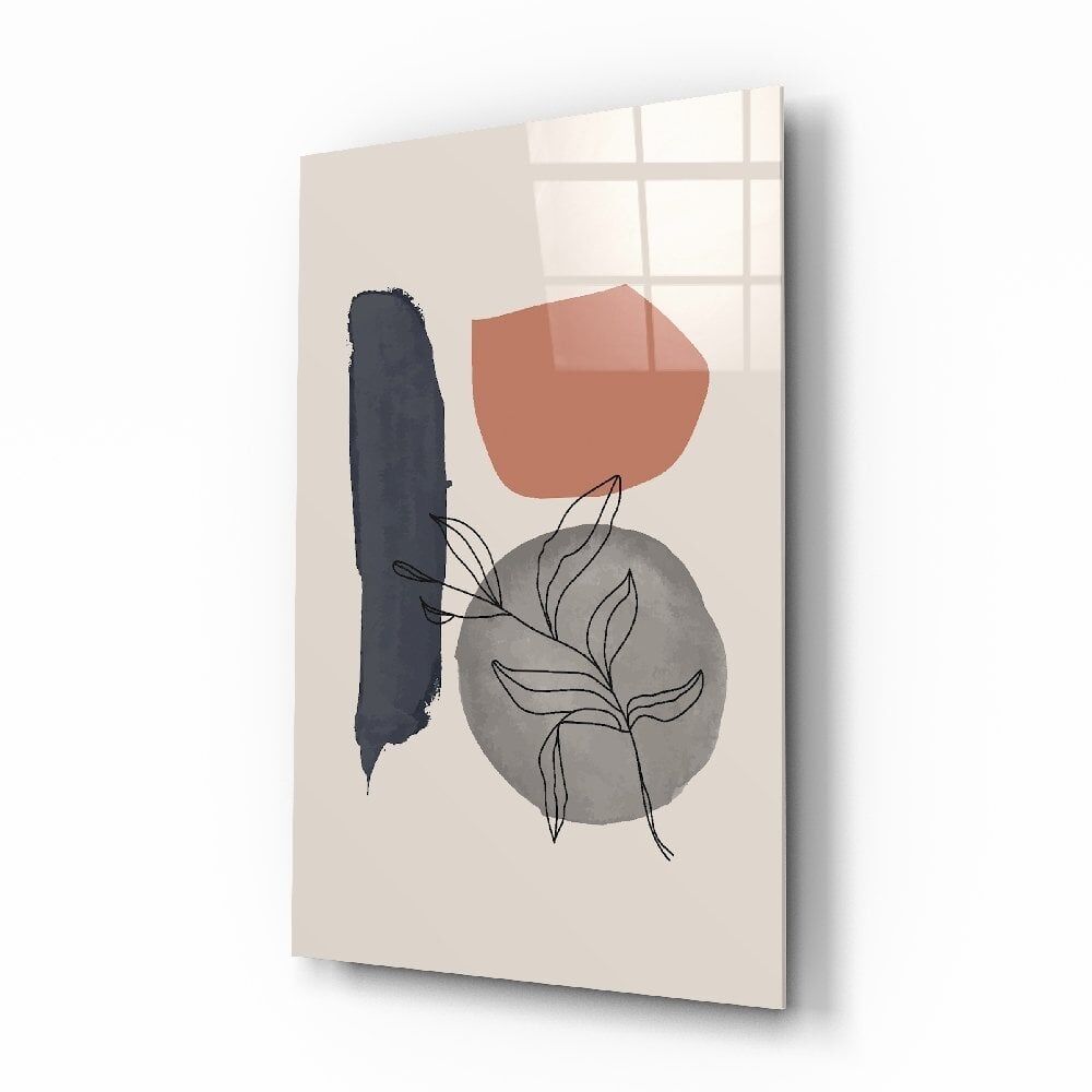 Soyut Şekiller Cam Tablo No:2094