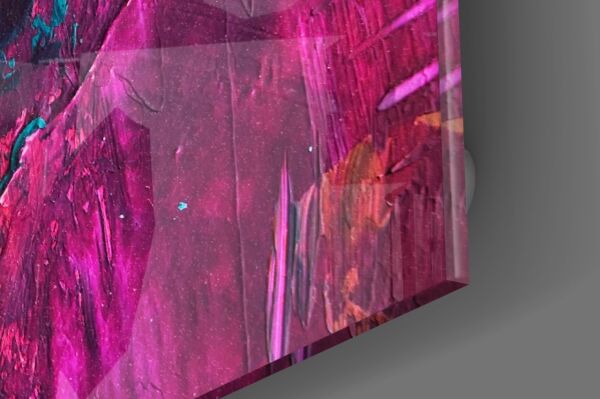 Soyut Renkler Cam Tablo