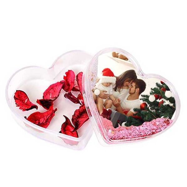 Kalpli Fotoğraflı Kar Küresi Şeffaf 9x10 cm