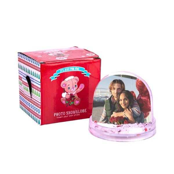 Kalemlikli Fotoğraflı Kar Küresi Şeffaf 9x9 cm