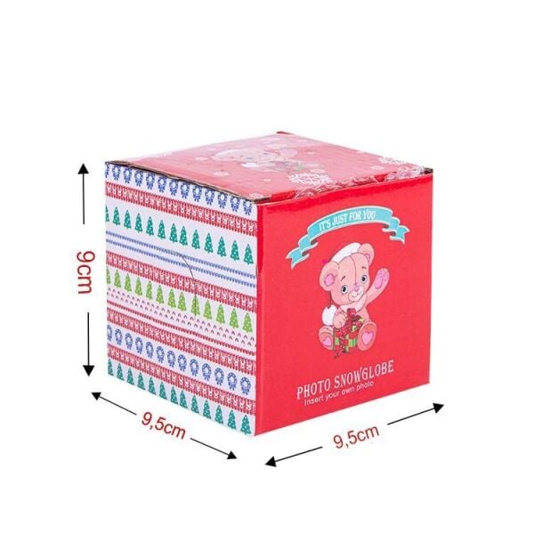 Kalemlikli Fotoğraflı Kar Küresi Mavi 9x9 cm