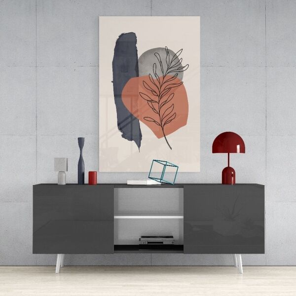 Soyut Şekiller Cam Tablo No:2093