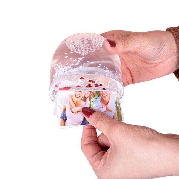 Love You Forever Fotoğraflı Müzikli Kar Küresi 9x11 cm