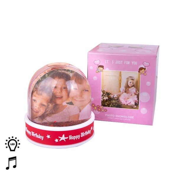 Doğum Günü Fotoğraflı Müzikli Kar Küresi 9x11 cm