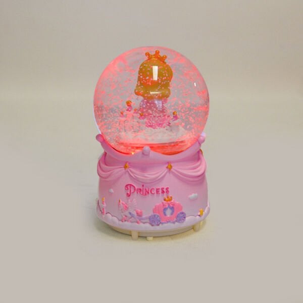 Müzikli ve Hareketli Prenses Kar Küresi 10x16 cm