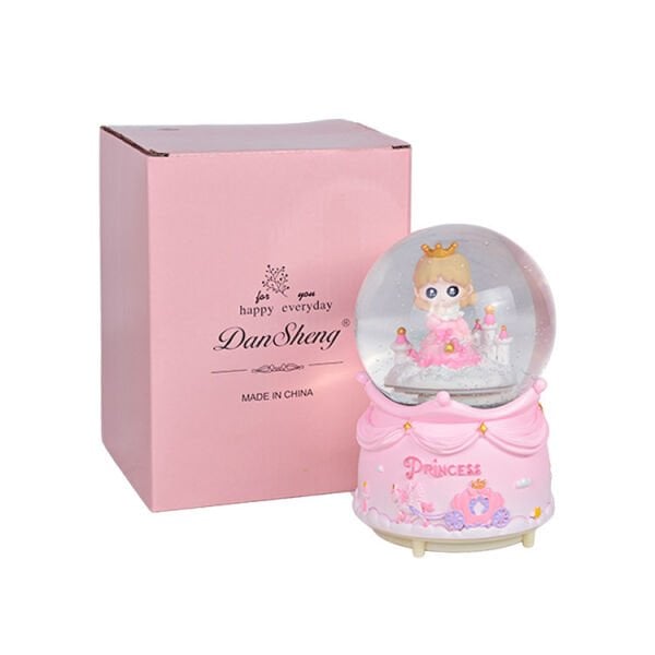 Müzikli ve Hareketli Prenses Kar Küresi 10x16 cm