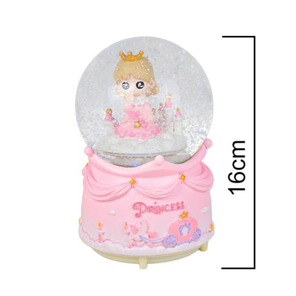 Müzikli ve Hareketli Prenses Kar Küresi 10x16 cm