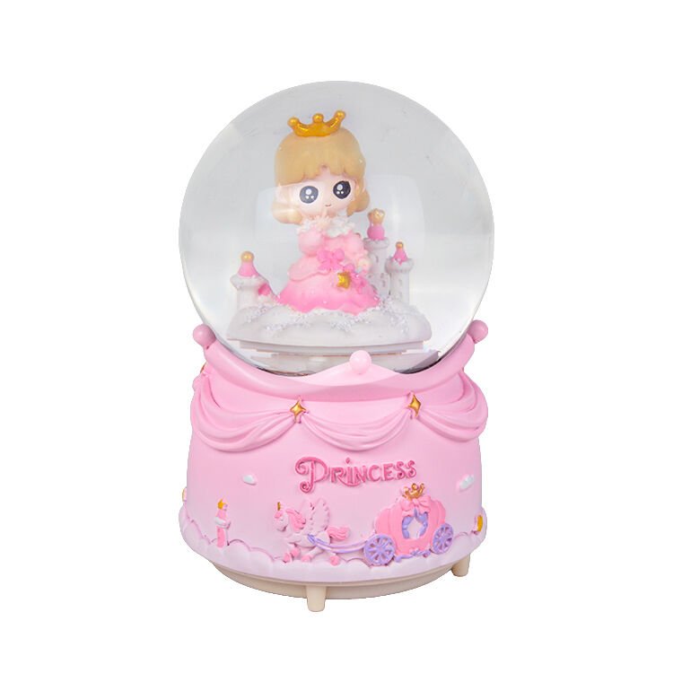 Müzikli ve Hareketli Prenses Kar Küresi 10x16 cm