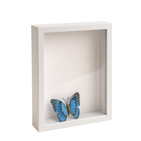 Ahşap Derin Hatıra Kutusu Beyaz 17x22 cm