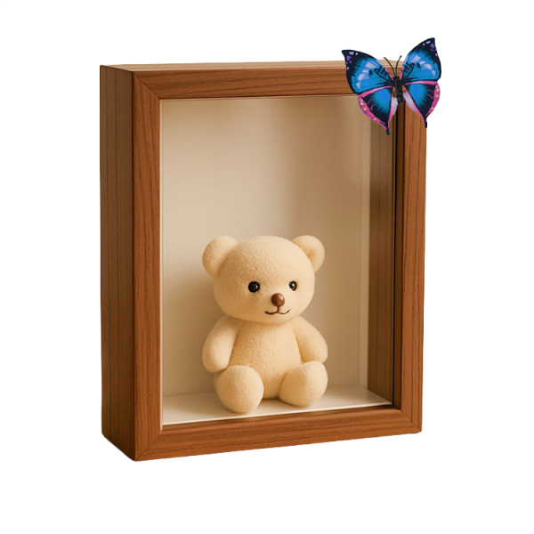 Ahşap Derin Hatıra Kutusu Kahverengi 17x22 cm