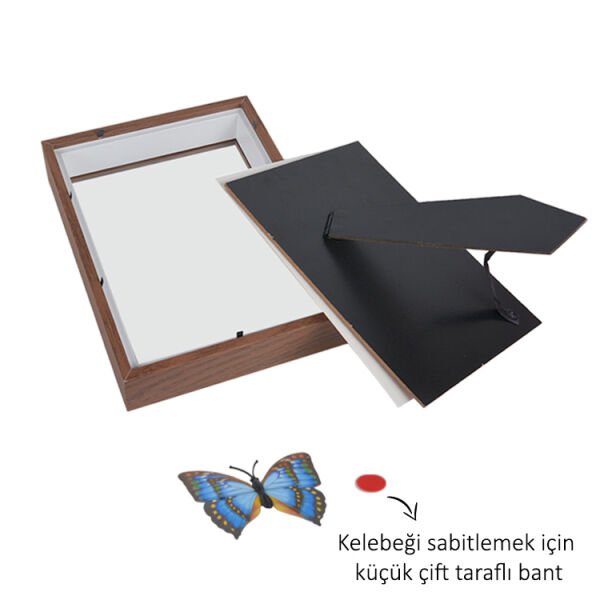 Ahşap Derin Hatıra Kutusu Kahverengi 17x22 cm