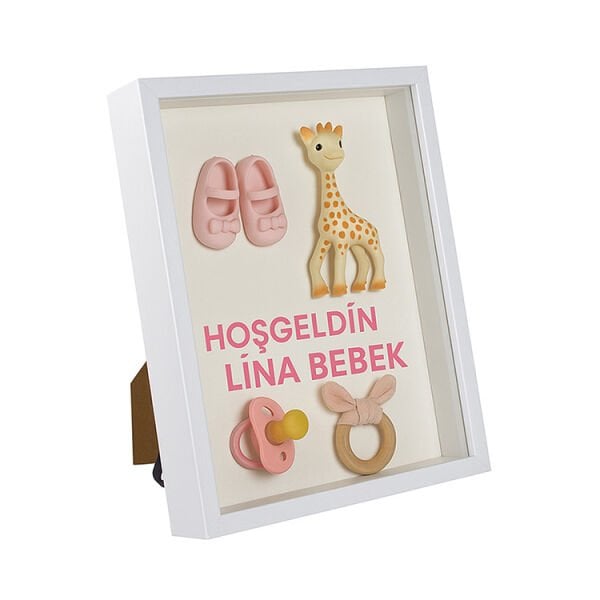 Ahşap Derin Hatıra Kutusu Beyaz 22x27 cm