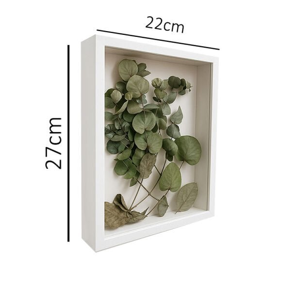 Ahşap Derin Hatıra Kutusu Beyaz 22x27 cm