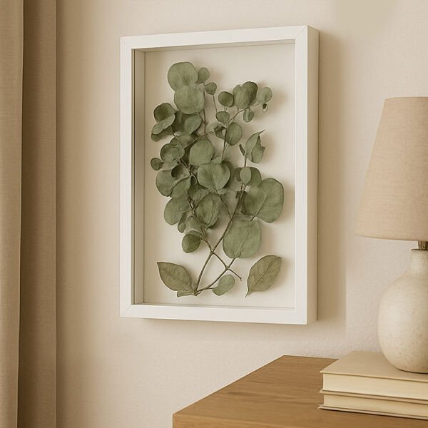 Ahşap Derin Hatıra Kutusu Beyaz 22x27 cm