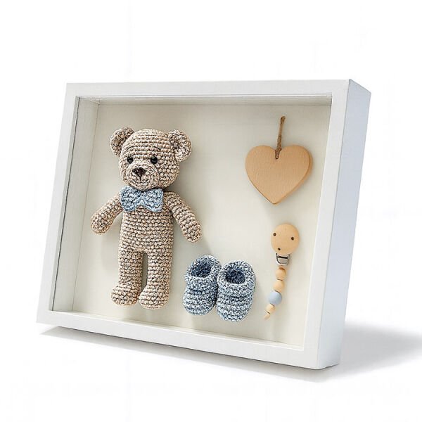 Ahşap Derin Hatıra Kutusu Beyaz 22x27 cm