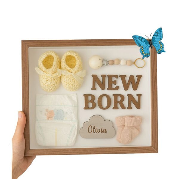 Ahşap Derin Hatıra Kutusu Kahverengi 22x27 cm