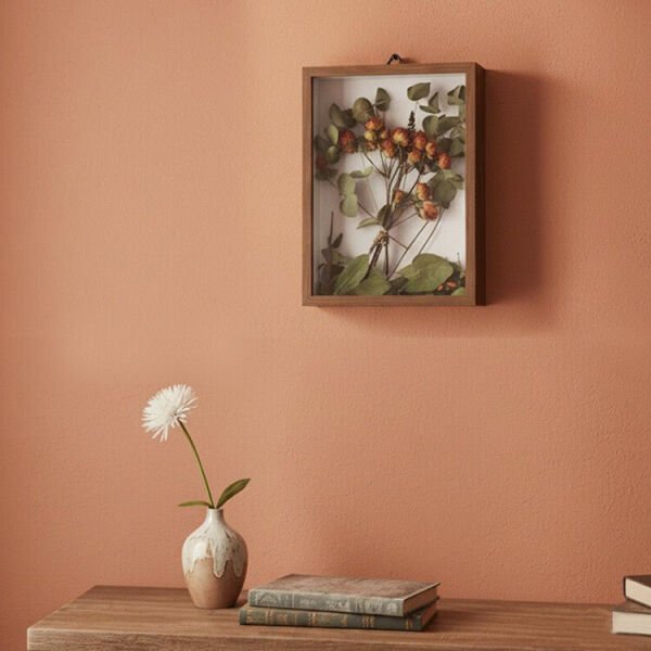 Ahşap Derin Hatıra Kutusu Kahverengi 22x27 cm