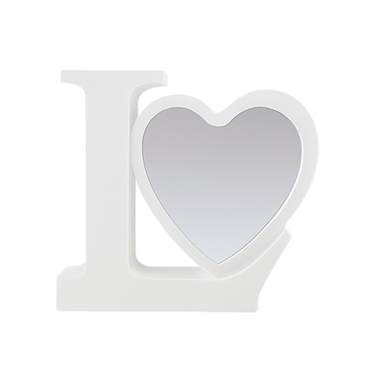 Fotoğraflı Love Sihirli Ayna 19x20 cm Beyaz