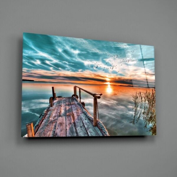 Günbatımı Cam Tablo
