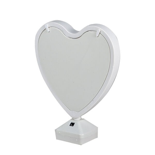 Sihirli Led Ayna Fotoğraf Çerçevesi (Kalpli) 18x23 cm