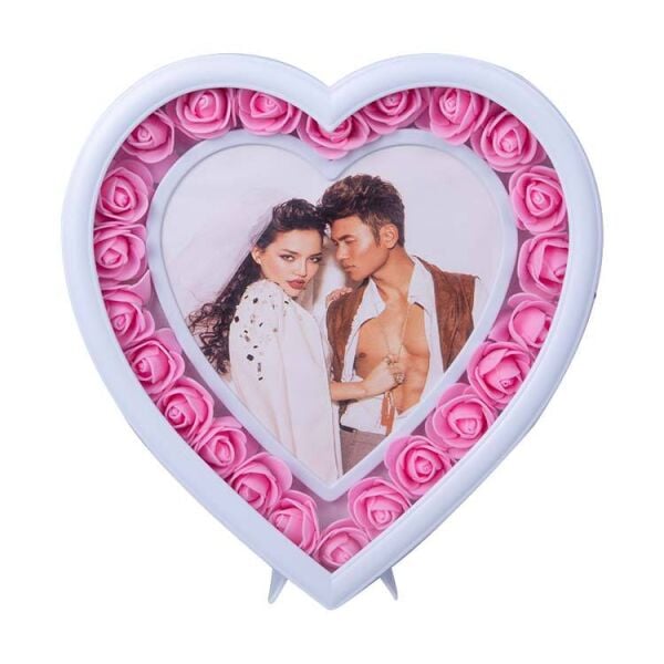 Led Işıklı Güllü Fotoğraf Çerçevesi 22x23 cm