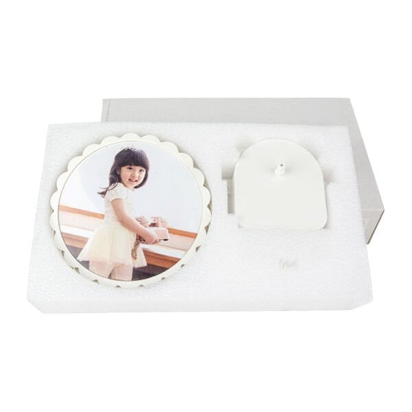 6 Fotoğraflı Hareketli Yuvarlak Duvar Çerçevesi 55x60 cm