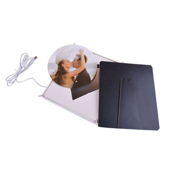 Sihirli Led Ayna Fotoğraf Çerçevesi (Kalpli) 18x21 cm