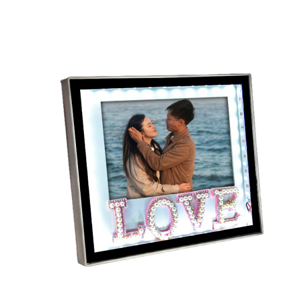 Sihirli Led Ayna Fotoğraf Çerçevesi (Love) 21x18 cm