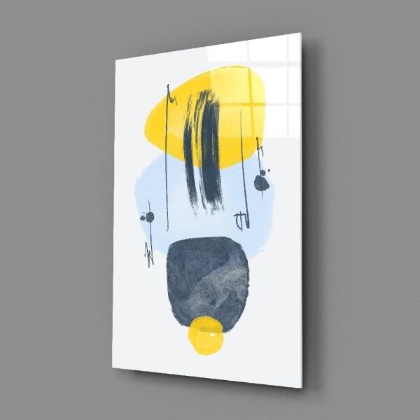 Soyut Şekiller Cam Tablo No:2087