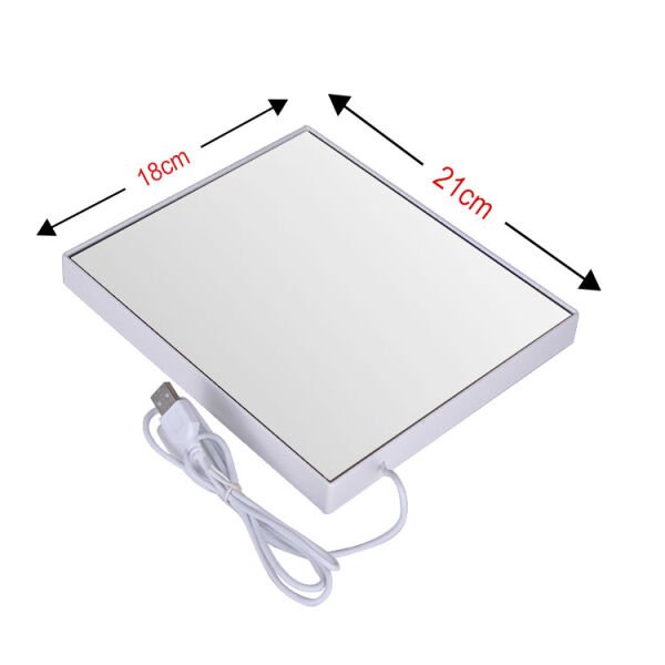 2 Fotoğraflı Sihirli Led Ayna Fotoğraf Çerçevesi 21x18 cm
