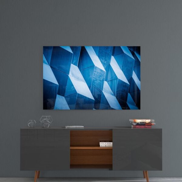Mimari Geometrik Şekiller Cam Tablo
