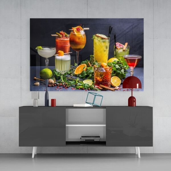 Kokteyller Cam Tablo