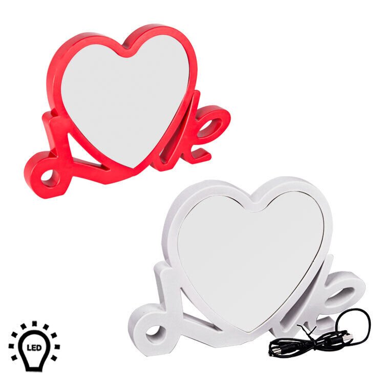 Sihirli Led Ayna Fotoğraf Çerçevesi (Love) 24x16 cm