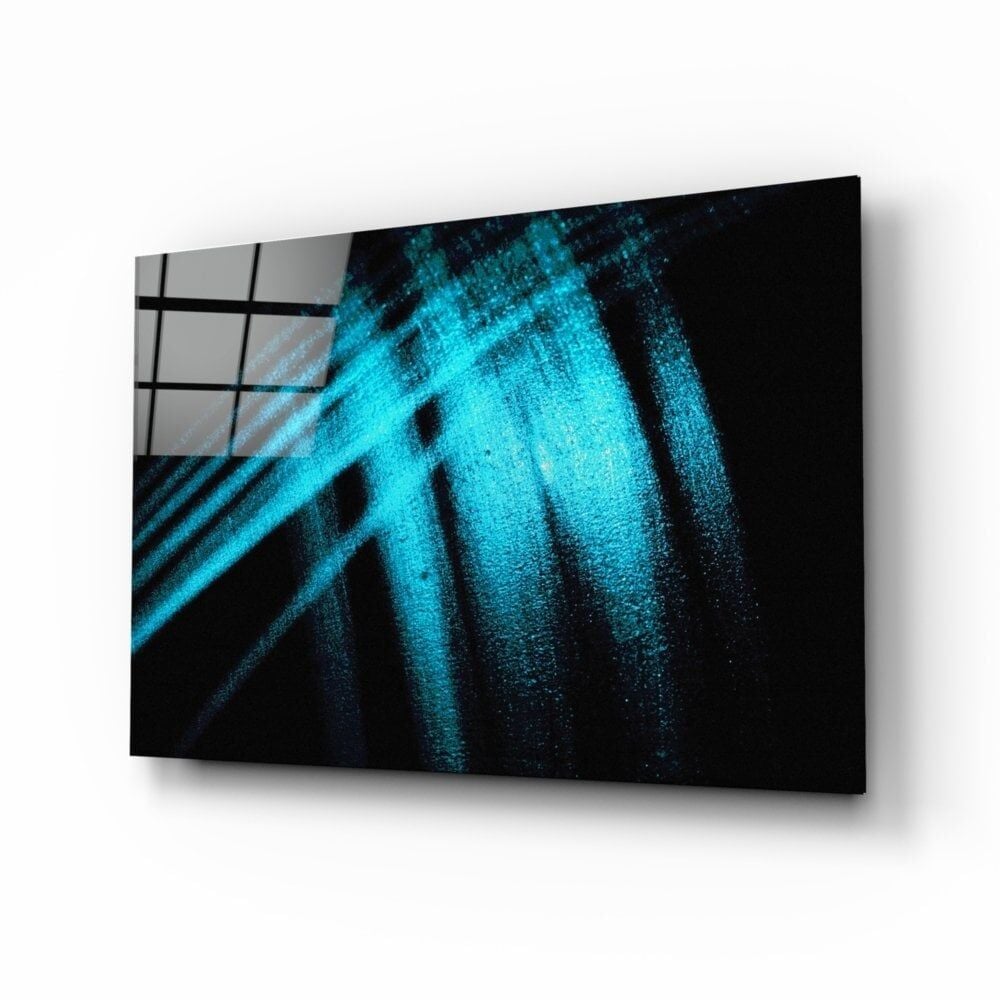 Mavi Işıklar Cam Tablo