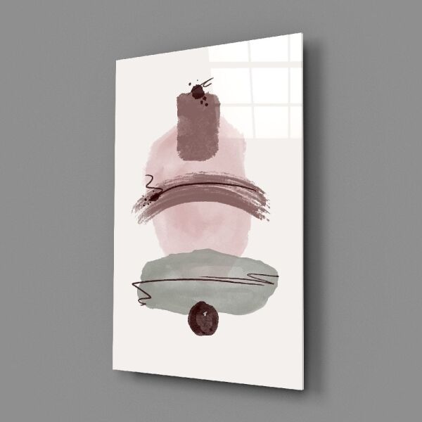 Soyut Şekiller Cam Tablo No:2086