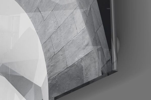 Mimari Geometrik Şekiller Cam Tablo