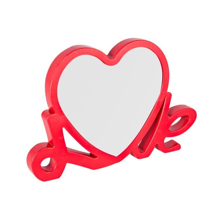 Sihirli Led Ayna Fotoğraf Çerçevesi (Love) 24x16 cm Kırmızı