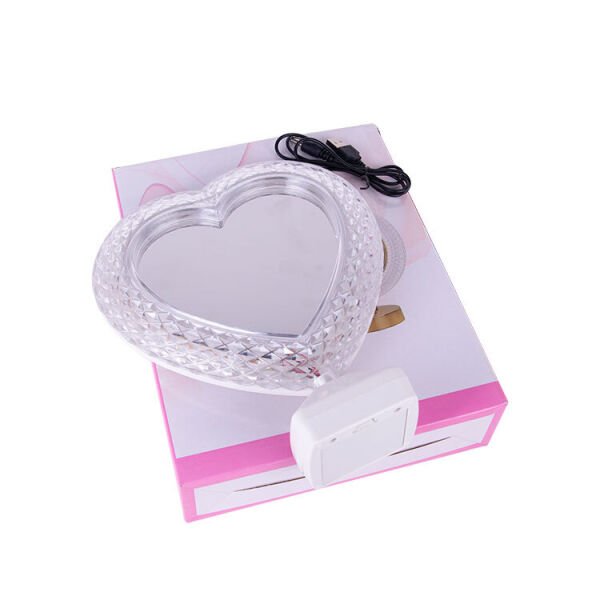 Sihirli Led Ayna Fotoğraf Çerçevesi Kristal Kalpli 20x24 cm